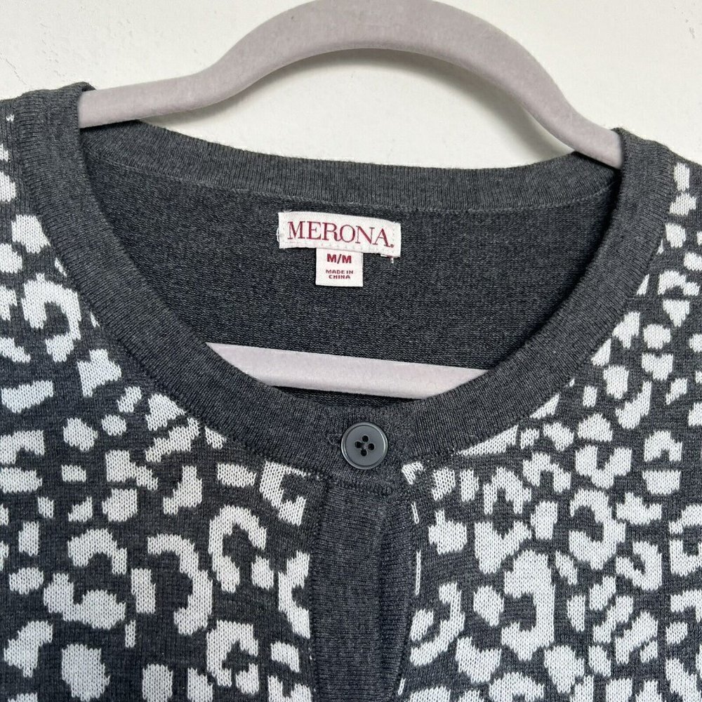 Office buttons Cardigan Sweater dark gray MEDIUM - Picture 8 of 15